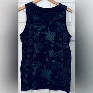 Men's Black Graphic Tank Top